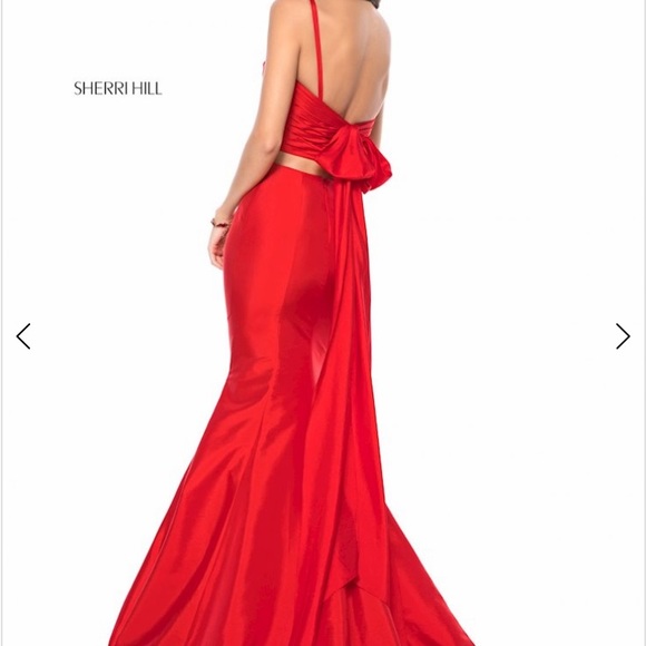 Sherri Hill WHITE 2-piece formal prom dress - Picture 2 of 12